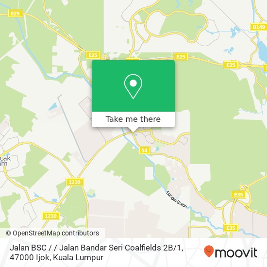 Peta Jalan BSC / / Jalan Bandar Seri Coalfields 2B / 1, 47000 Ijok