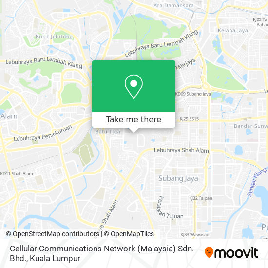 Cellular Communications Network (Malaysia) Sdn. Bhd. map