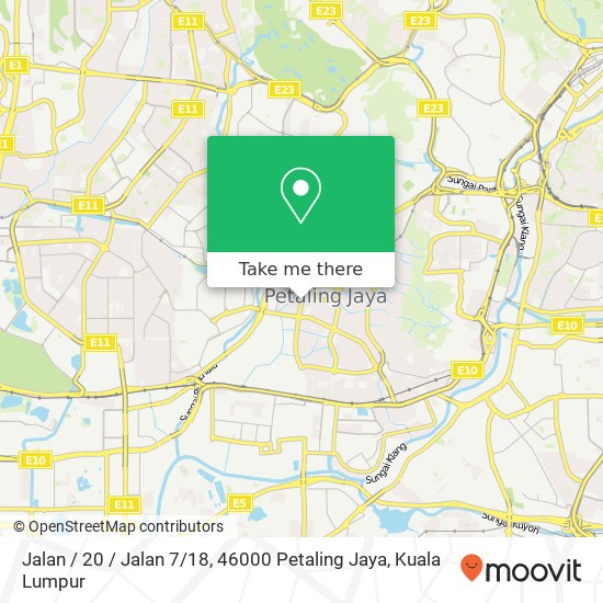 Peta Jalan / 20 / Jalan 7 / 18, 46000 Petaling Jaya