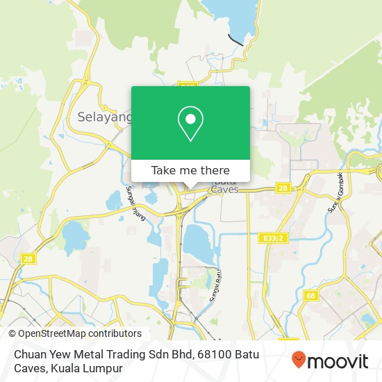 Peta Chuan Yew Metal Trading Sdn Bhd, 68100 Batu Caves
