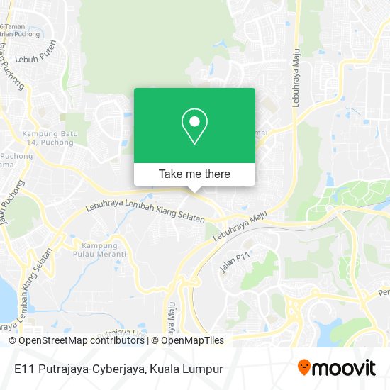 E11 Putrajaya-Cyberjaya map