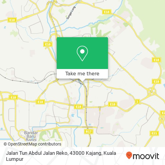 Peta Jalan Tun Abdul Jalan Reko, 43000 Kajang