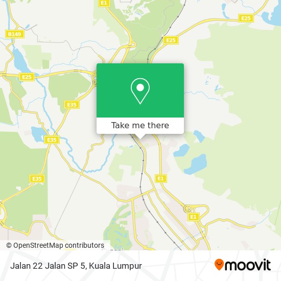 Jalan 22 Jalan SP 5 map