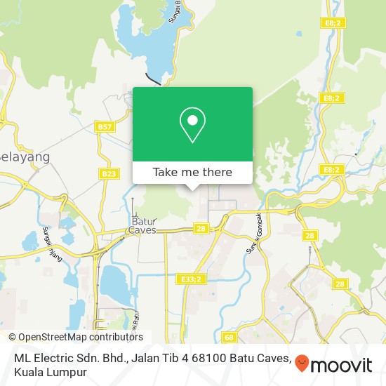 Peta ML Electric Sdn. Bhd., Jalan Tib 4 68100 Batu Caves