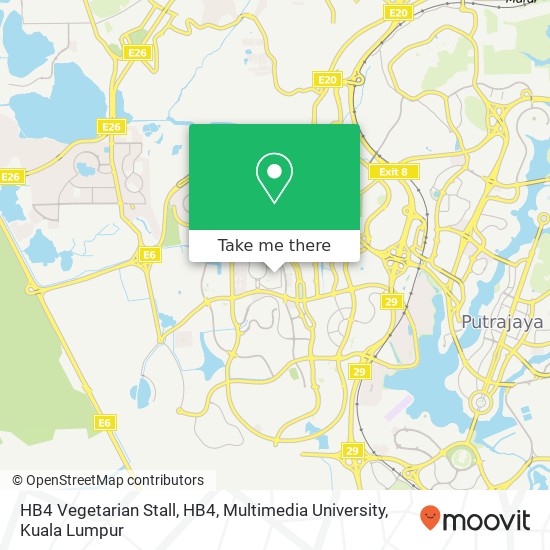 HB4 Vegetarian Stall, HB4, Multimedia University map