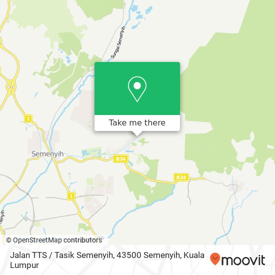 Peta Jalan TTS / Tasik Semenyih, 43500 Semenyih