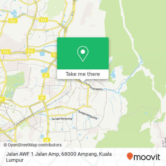 Jalan AWF 1 Jalan Amp, 68000 Ampang map