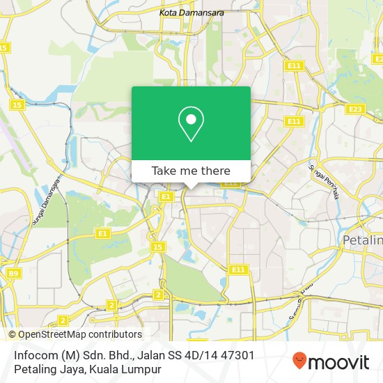 Infocom (M) Sdn. Bhd., Jalan SS 4D / 14 47301 Petaling Jaya map
