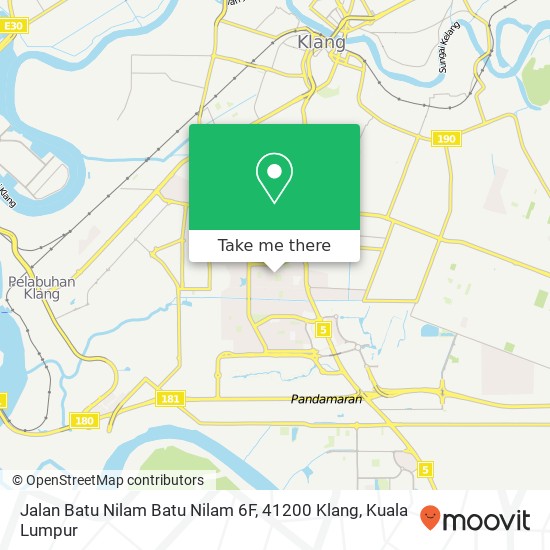 Peta Jalan Batu Nilam Batu Nilam 6F, 41200 Klang