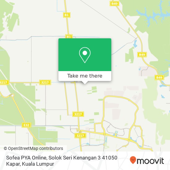 Peta Sofea PYA Online, Solok Seri Kenangan 3 41050 Kapar