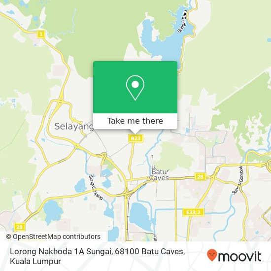 Peta Lorong Nakhoda 1A Sungai, 68100 Batu Caves