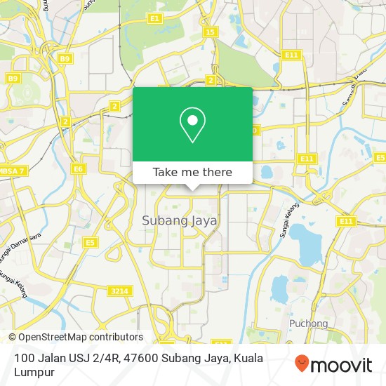 Peta 100 Jalan USJ 2 / 4R, 47600 Subang Jaya