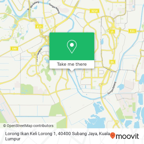 Peta Lorong Ikan Keli Lorong 1, 40400 Subang Jaya