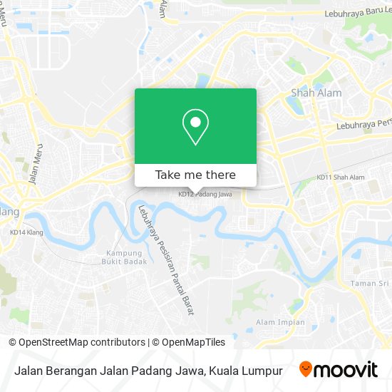 Jalan Berangan Jalan Padang Jawa map