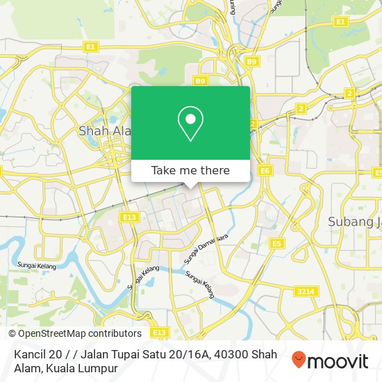 Peta Kancil 20 / / Jalan Tupai Satu 20 / 16A, 40300 Shah Alam