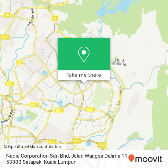 Peta Naqia Corporation Sdn Bhd, Jalan Wangsa Delima 11 53300 Setapak