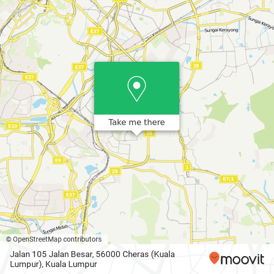 Jalan 105 Jalan Besar, 56000 Cheras (Kuala Lumpur) map