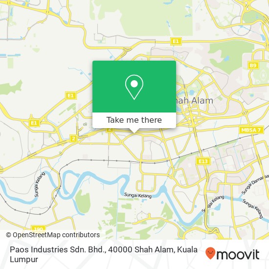 Paos Industries Sdn. Bhd., 40000 Shah Alam map