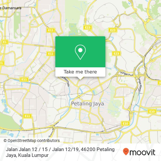 Peta Jalan Jalan 12 / 15 / Jalan 12 / 19, 46200 Petaling Jaya