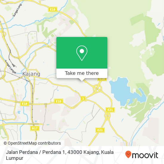 Jalan Perdana / Perdana 1, 43000 Kajang map