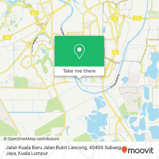 Jalan Kuala Baru Jalan Bukit Lancong, 40400 Subang Jaya map