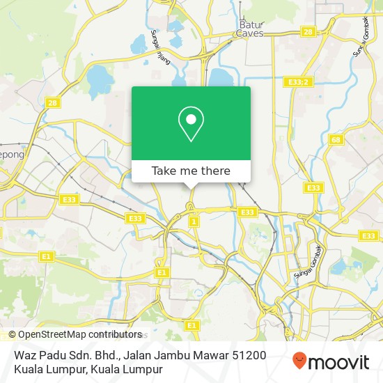 Waz Padu Sdn. Bhd., Jalan Jambu Mawar 51200 Kuala Lumpur map