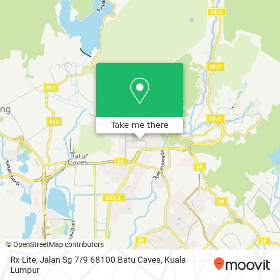 Peta Rx-Lite, Jalan Sg 7 / 9 68100 Batu Caves