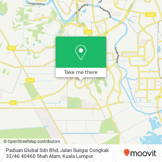 Paduan Global Sdn Bhd, Jalan Sungai Congkak 32 / 46 40460 Shah Alam map