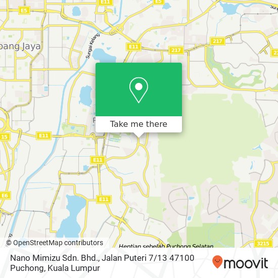 Nano Mimizu Sdn. Bhd., Jalan Puteri 7 / 13 47100 Puchong map