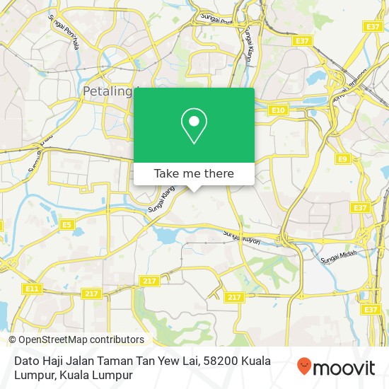 Dato Haji Jalan Taman Tan Yew Lai, 58200 Kuala Lumpur map