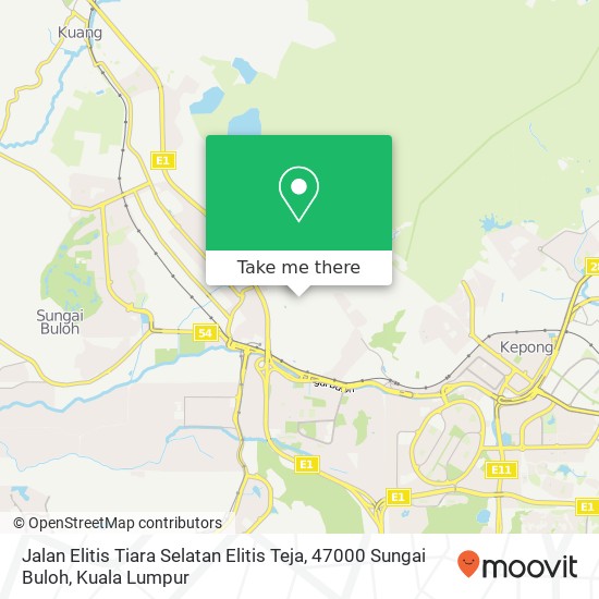 Jalan Elitis Tiara Selatan Elitis Teja, 47000 Sungai Buloh map