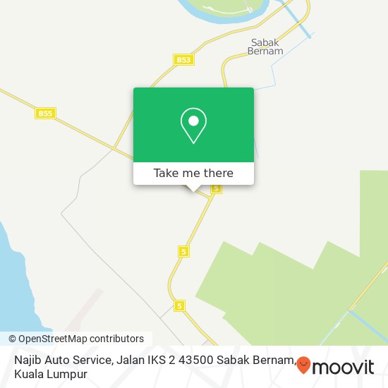 Najib Auto Service, Jalan IKS 2 43500 Sabak Bernam map