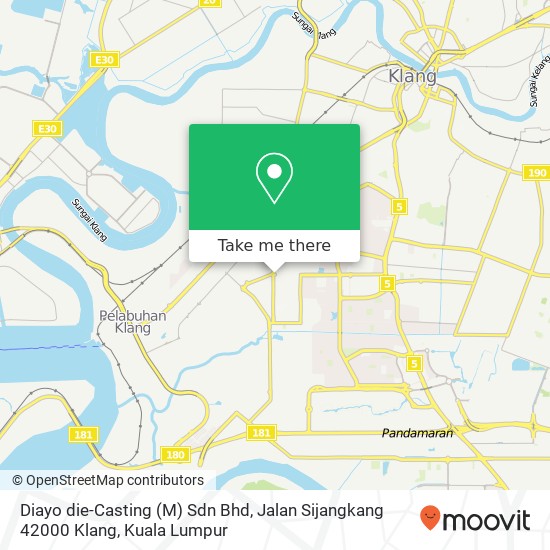 Diayo die-Casting (M) Sdn Bhd, Jalan Sijangkang 42000 Klang map