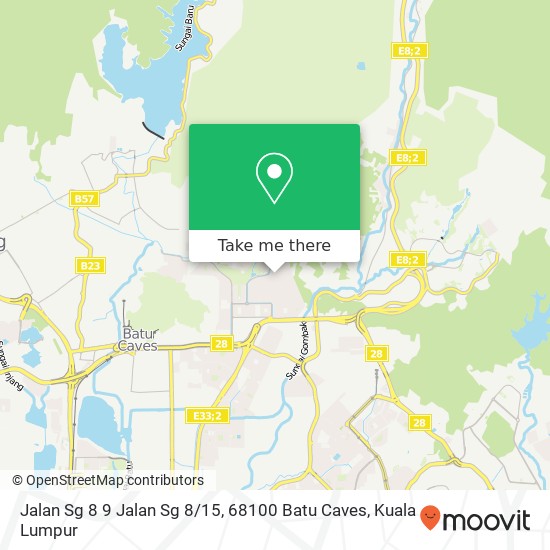 Peta Jalan Sg 8 9 Jalan Sg 8 / 15, 68100 Batu Caves