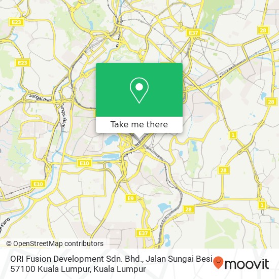 Peta ORI Fusion Development Sdn. Bhd., Jalan Sungai Besi 57100 Kuala Lumpur