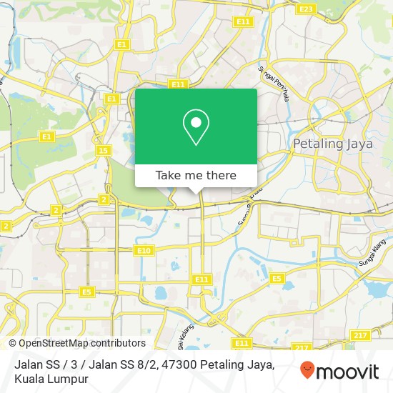 Peta Jalan SS / 3 / Jalan SS 8 / 2, 47300 Petaling Jaya