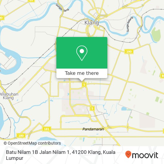 Peta Batu Nilam 1B Jalan Nilam 1, 41200 Klang