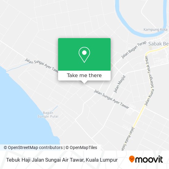 Peta Tebuk Haji Jalan Sungai Air Tawar