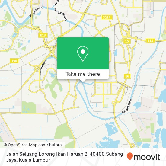 Peta Jalan Seluang Lorong Ikan Haruan 2, 40400 Subang Jaya