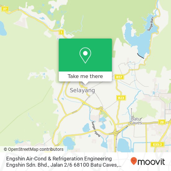 Peta Engshin Air-Cond & Refrigeration Engineering Engshin Sdn. Bhd., Jalan 2 / 6 68100 Batu Caves