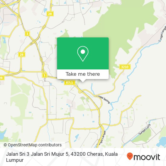 Jalan Sri 3 Jalan Sri Mujur 5, 43200 Cheras map