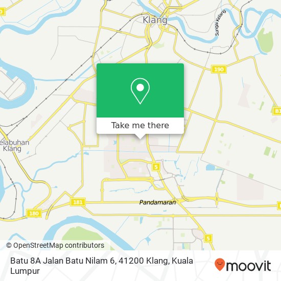 Peta Batu 8A Jalan Batu Nilam 6, 41200 Klang