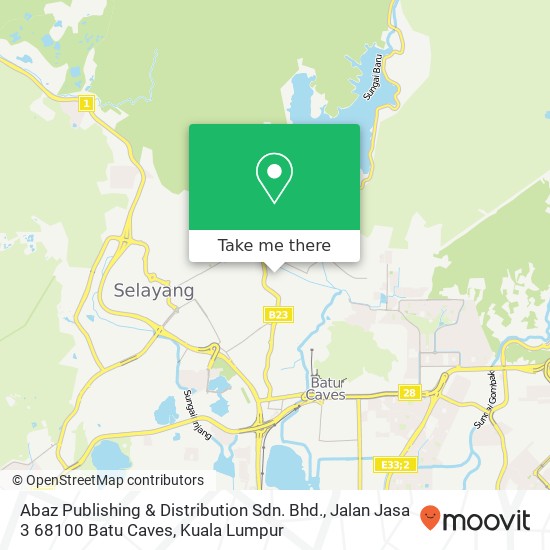 Abaz Publishing & Distribution Sdn. Bhd., Jalan Jasa 3 68100 Batu Caves map