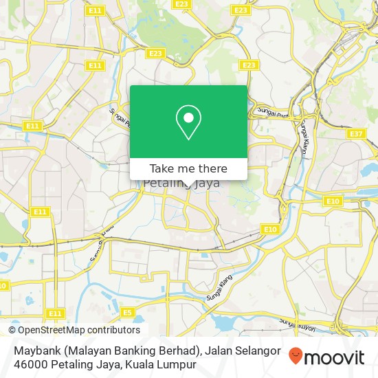 Peta Maybank (Malayan Banking Berhad), Jalan Selangor 46000 Petaling Jaya