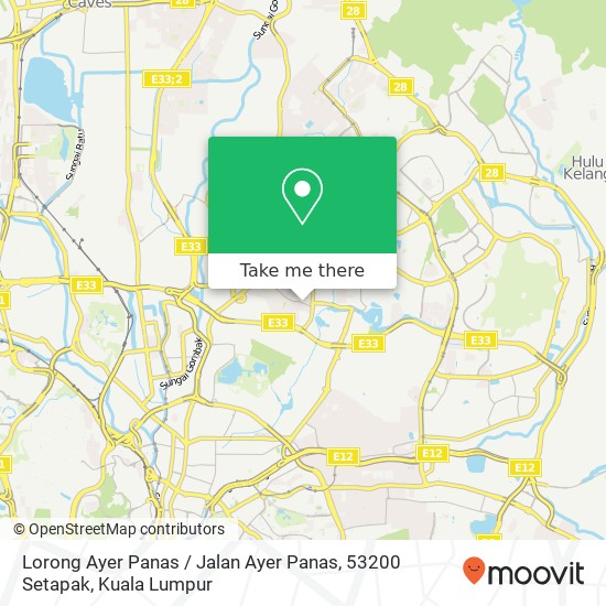 Peta Lorong Ayer Panas / Jalan Ayer Panas, 53200 Setapak