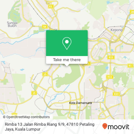 Rimba 13 Jalan Rimba Riang 9 / 9, 47810 Petaling Jaya map