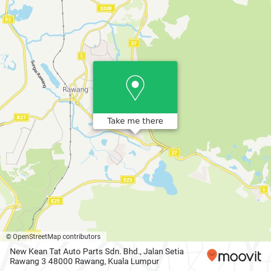 Peta New Kean Tat Auto Parts Sdn. Bhd., Jalan Setia Rawang 3 48000 Rawang