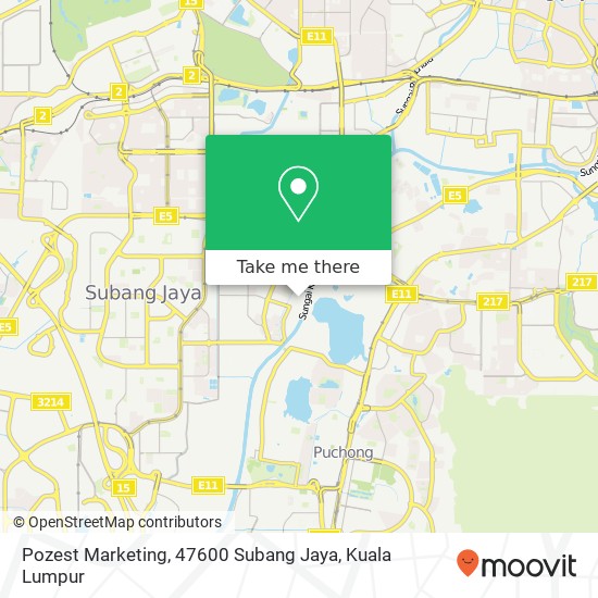 Peta Pozest Marketing, 47600 Subang Jaya