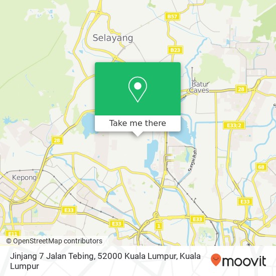 Peta Jinjang 7 Jalan Tebing, 52000 Kuala Lumpur