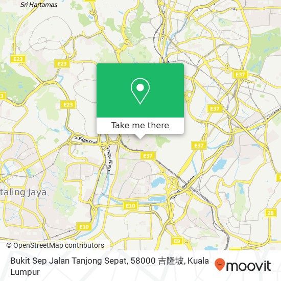 Peta Bukit Sep Jalan Tanjong Sepat, 58000 吉隆坡